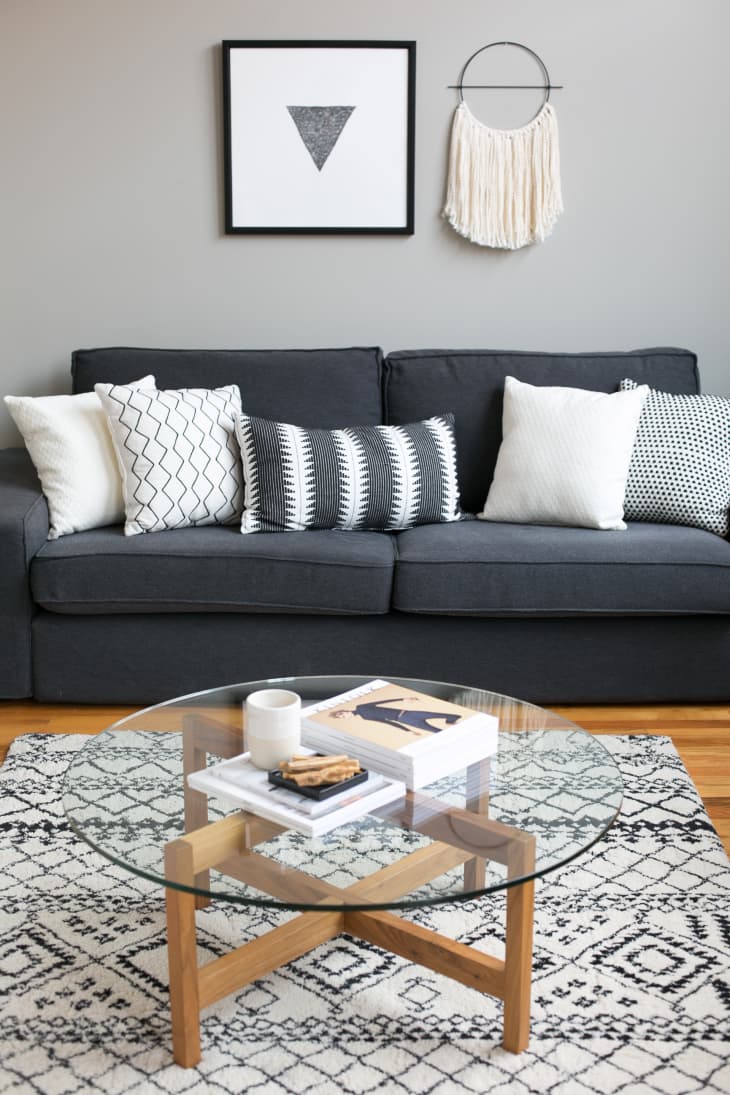 Dark gray shop sofa decorating ideas